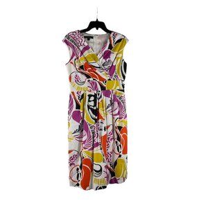 Lafayette 148 Dress Sleeveless Colorful Artsy Resort Size 6 Spring Summer